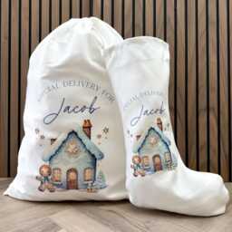 Personalised Christmas Gift Set - Gingerbread House Stocking, Mug & Tote - thumbnail 3
