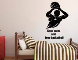 Custom Basketball Player Wall Decal Removable Vinyl Decor 2254 - thumbnail 1
