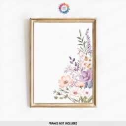 Girls Wildflower Personalised Prints - Set Of 3 - Baby Room Decor Nursery Wall Art Girl Floral Bedroom Toddler Playroom Picture - thumbnail 3