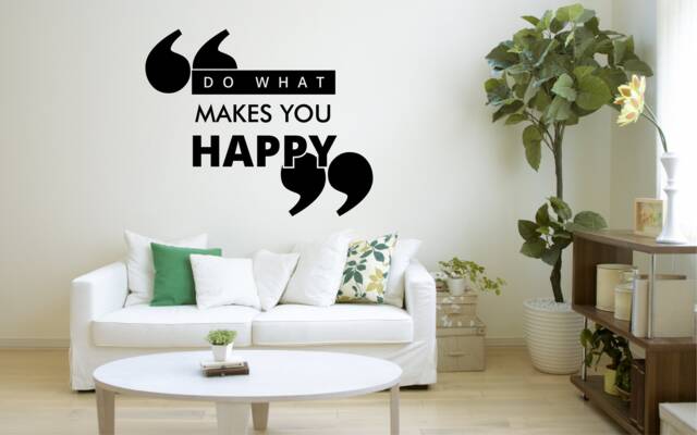 Do What Makes You Happy Wall Decal Motivation Quote Decor Sticker Art Vinyl Good Hose/Home Decoration Gift Idea - image 1