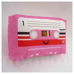 Cassette Tape Pillow Pink Retro 80S Room Decor - 9x6 - thumbnail 2