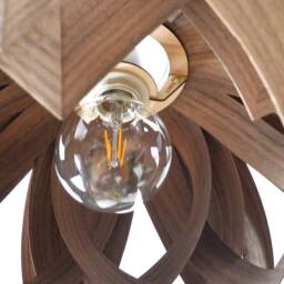 L18O, 70cm Handmade Walnut Wood Veneer Pendant Lamp - Ceiling Chandelier Design - thumbnail 4