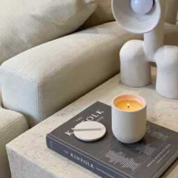 Eet Lamp - Contemporary Ceramic Lighting Curved Decor Organic Shape- Collectible Design Hand Built -One Off Piece - thumbnail 2