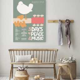 Woodstock Festival Art Print, Music Poster, Wall Decor, Art, Retro Jazz Print - thumbnail 3