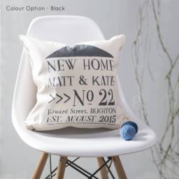Personalised New Home Cushion, Housewarming Gift