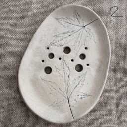 Handmade Ceramic Soap Dish/Spoon Rest Gerlic Grater Coastal Homeware - thumbnail 2