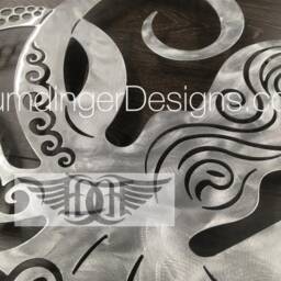 Octopus - Outdoor Metal Wall Art Bathroom Sea Creature Ocean Sculpture Pool Patio Decor Humdinger Designs - thumbnail 2