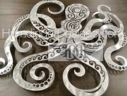 Octopus - Outdoor Metal Wall Art Bathroom Sea Creature Ocean Sculpture Pool Patio Decor Humdinger Designs - thumbnail 1