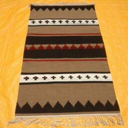 Navajo Rug Southwestern Hand Woven Kilim Dhurry Wool Geometric Turkish Style Design Bohemian Home Decor 5x8, 8x10 Ft - thumbnail 2