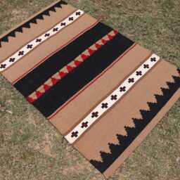Navajo Rug Southwestern Hand Woven Kilim Dhurry Wool Geometric Turkish Style Design Bohemian Home Decor 5x8, 8x10 Ft - thumbnail 4