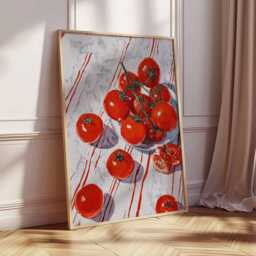 Tomato Still Life Art Print - Modern Kitchen Food Poster - thumbnail 2