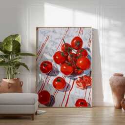 Tomato Still Life Art Print - Modern Kitchen Food Poster - thumbnail 4