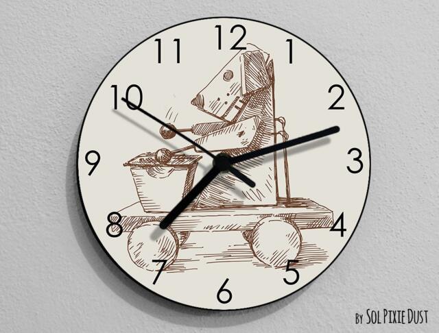Vintage Toy Wall Clock - Kids Nursery Room, Teens Baby Room - image 1
