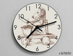 Vintage Toy Wall Clock - Kids Nursery Room, Teens Baby Room - thumbnail 1