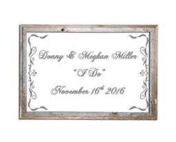 Personalized Family Crest Coat Of Arms Mirror in Barnwood Frame-Personalized Bar Mirror-Custom Engraved Mirror-Barn Wood Mirror-24x36 - thumbnail 2