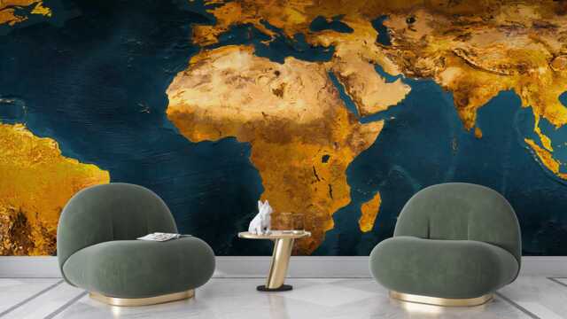 World Map Self-Adhesive Removable Wallpaper Mural Home Wall Art Decor Wp71 - image 1
