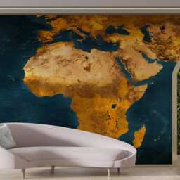 World Map Self-Adhesive Removable Wallpaper Mural Home Wall Art Decor Wp71 - thumbnail 3