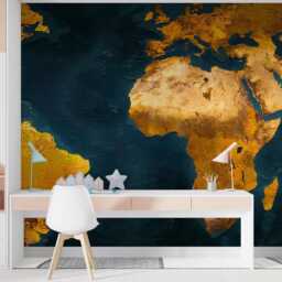 World Map Self-Adhesive Removable Wallpaper Mural Home Wall Art Decor Wp71 - thumbnail 4