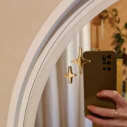 Diamond Sparkle Sticker 3D Mirror Accent Wall Art Dopamine Decor Bedroom Decal Craft Supply Silver Gold Quirky Star Magic Witchy Celestial - thumbnail 2