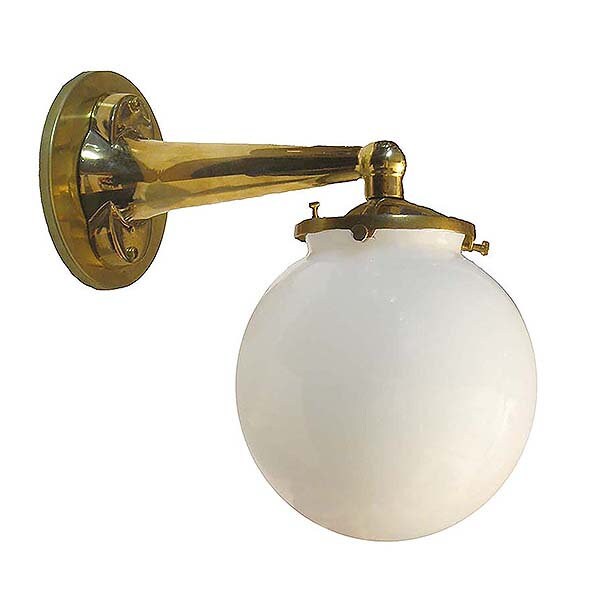 Ball Wall Light - Milk Glass Shade/Indoor Outdoor 10+ Finishes - image 1