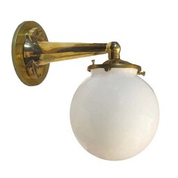 Ball Wall Light - Milk Glass Shade/Indoor Outdoor 10+ Finishes