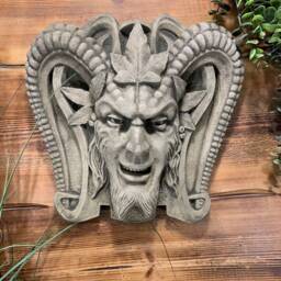 stone Garden Tree Man Green Devil Pagan Wall Plaque Hanging Ornament - thumbnail 4