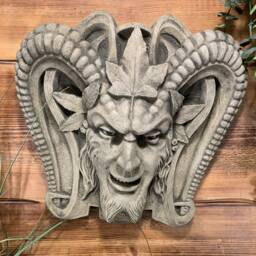 stone Garden Tree Man Green Devil Pagan Wall Plaque Hanging Ornament - thumbnail 3