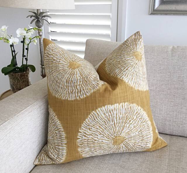 Shibori Linen Cushion Cover Amber Luxe Scatter - image 1