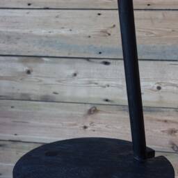 Custom Scorched Oak Table With Handle Modern Side - thumbnail 3
