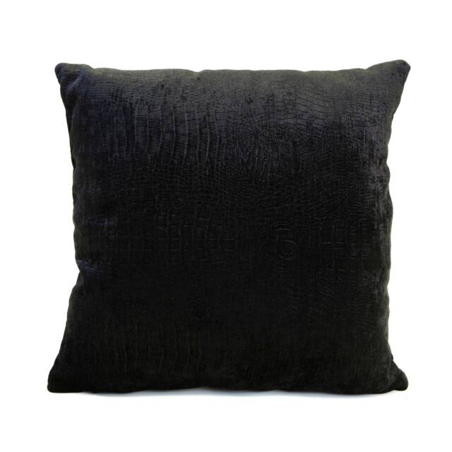 Black Chenille Velvet Decorative Throw Pillow Cover, Cushion Covers, Boho Accent Pillow, Animal Print Farmhouse Pillowcase, Lake House Pillow