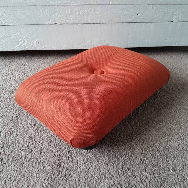 Orange Little Foot Stool Handmade Under Desk Footrest - image 1