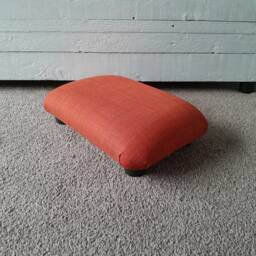 Orange Little Foot Stool Handmade Under Desk Footrest - thumbnail 4