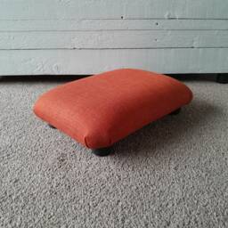 Orange Little Foot Stool Handmade Under Desk Footrest - thumbnail 2
