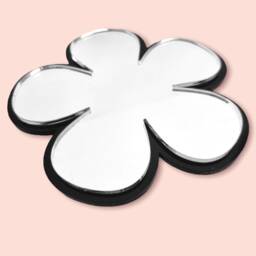 Daisy Shaped Mirrors With A Colour Frame Of Your Choice & Hooks, Bespoke Shapes Made - thumbnail 2