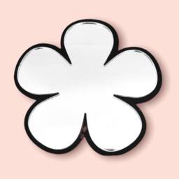 Daisy Shaped Mirrors With A Colour Frame Of Your Choice & Hooks, Bespoke Shapes Made - thumbnail 4