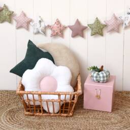 Blush Pink Flower Cushion Nursery Decor Pillow Girl Gift Baby Modern Petal - thumbnail 3