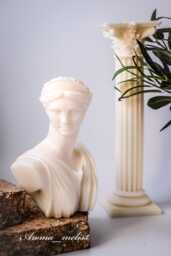 Artemis Candle Greek Goddess Sculpture, Eco-Friendly Soy & Beeswax - thumbnail 1