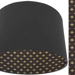 Bee Lampshade Black & Gold Country Home Decor - thumbnail 3