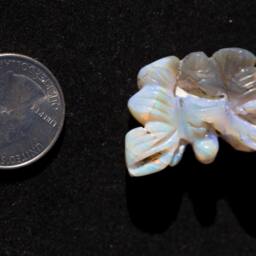 Australian Butterfly Opal Carving Semi-Blackopal Purple Fire - 43 Cts - thumbnail 3