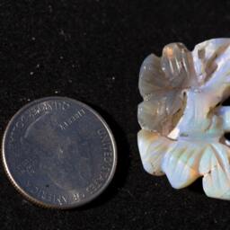 Australian Butterfly Opal Carving Semi-Blackopal Purple Fire - 43 Cts - thumbnail 4