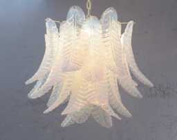 Pendant Chandelier Murano - Glass Leaves Made in Italy Vintage Style Lamp