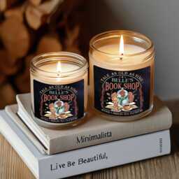 A Tale As Old Time Candle, Beauty & The Beast, Princess & Prince, Vintage Princess, Fantasy Reader Candle, Book Lover, Librarian Candle