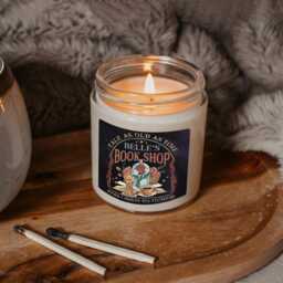 A Tale As Old Time Candle, Beauty & The Beast, Princess & Prince, Vintage Princess, Fantasy Reader Candle, Book Lover, Librarian Candle - thumbnail 2