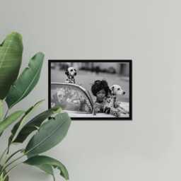 Vintage Naomi Campbell Print, 101 Dalmatians Retro Poster, Fine Art Photography Wall Art, Museum Quality Print Classic Black & White - thumbnail 3