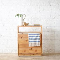 The Winchester Over-Under - Rustic Modern End Table Drawers Boho Farmhouse Nightstand Made in Usa - thumbnail 3