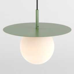 Zoe Ceiling Pendant Hanging Light Olive Green Kitchen Island Fixture Disc Lamp Shade - thumbnail 2