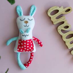 Bunny Toy Soft Bunny Stuffed Animal Plush Animals New Baby Gift, Comforter Gift, Stuffed For Sleep Cotton Fabric - thumbnail 2