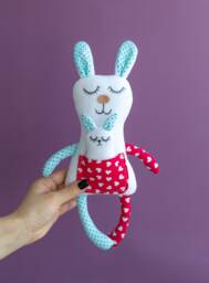 Bunny Toy Soft Bunny Stuffed Animal Plush Animals New Baby Gift, Comforter Gift, Stuffed For Sleep Cotton Fabric