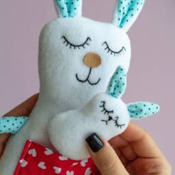 Bunny Toy Soft Bunny Stuffed Animal Plush Animals New Baby Gift, Comforter Gift, Stuffed For Sleep Cotton Fabric - thumbnail 4