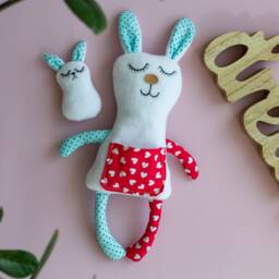 Bunny Toy Soft Bunny Stuffed Animal Plush Animals New Baby Gift, Comforter Gift, Stuffed For Sleep Cotton Fabric - thumbnail 3